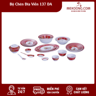 Bộ Chén Đĩa Viền 137 DA