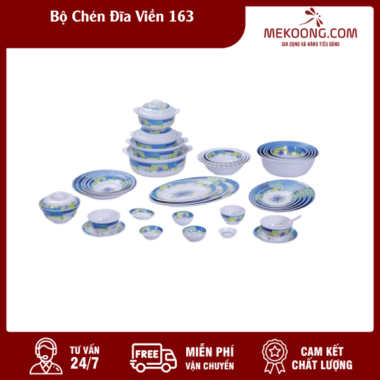 Bộ Chén Đĩa Viền 163