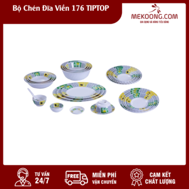 Bộ Chén Đĩa Viền 176 TIPTOP
