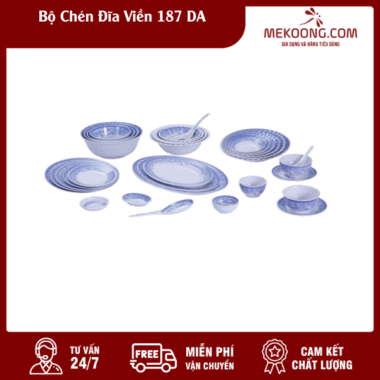 Bộ Chén Đĩa Viền 187 DA