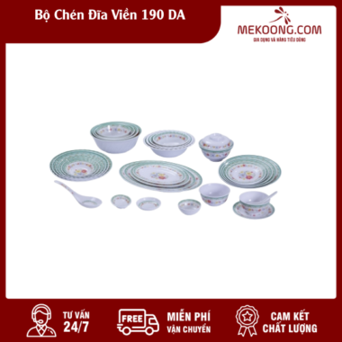Bộ Chén Đĩa Viền 190 DA