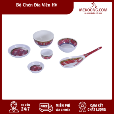 Bộ Chén Đĩa Viền HV
