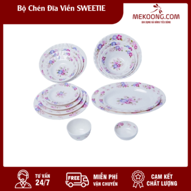 Bộ Chén Đĩa Viền SWEETIE