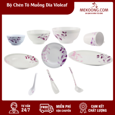 Bộ Chén Tô Muỗng Dĩa Violeaf