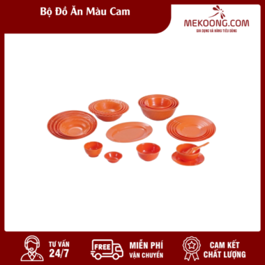Bộ Đồ Ăn Màu Cam