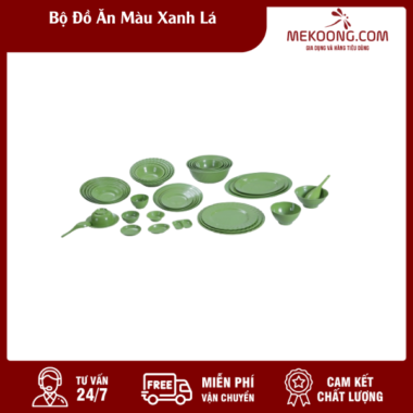 Bộ Đồ Ăn Màu Xanh Lá