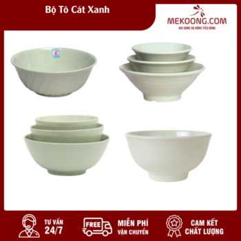 Bộ Tô Nhựa Cát Xanh Melamine Fataco