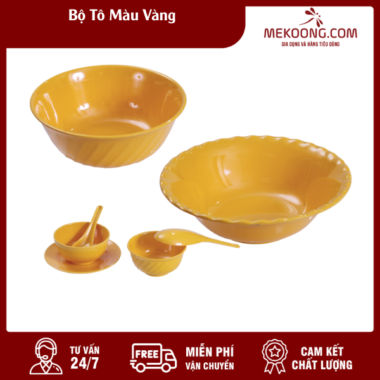 Bộ Tô Nhựa Màu Vàng