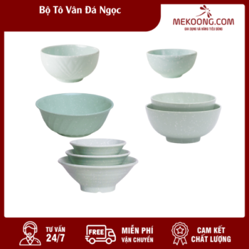 Bộ Tô Nhựa Vân Đá Ngọc Melamine Fataco