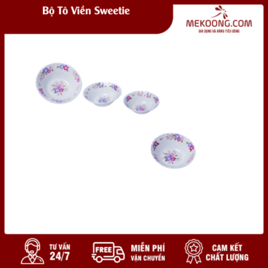 Bộ Tô Nhựa Viền Sweetie