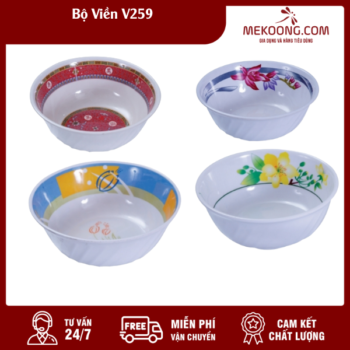 Bộ Tô Nhựa Viền V259 Melamine Fataco