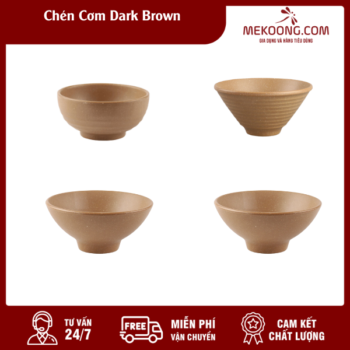 Chén Cơm Dark Brown Melamine Superware