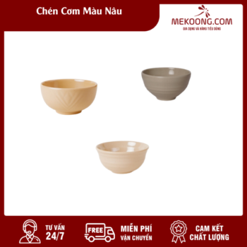 Chén Cơm Màu Nâu Melamine Fataco