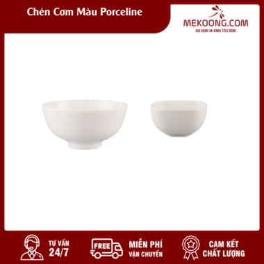 Chén Cơm Màu Porceline