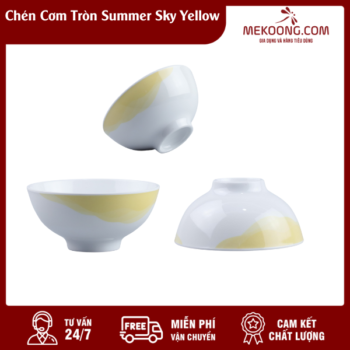 Chén Cơm Tròn Summer Sky Yellow Melamine Superware