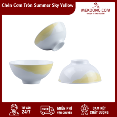 Chén Cơm Tròn Summer Sky Yellow