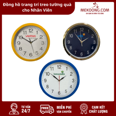 Đồng hồ trang trí treo tường quà cho Nhân Viên