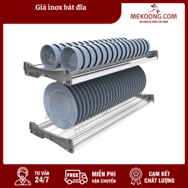 Giá inox bát đĩa