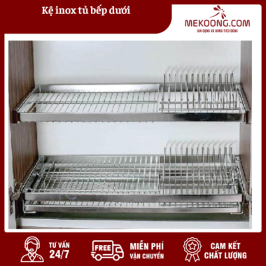 Kệ inox tủ bếp dưới
