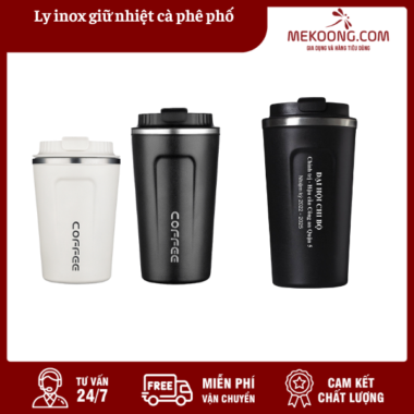 Ly inox giữ nhiệt cà phê phố