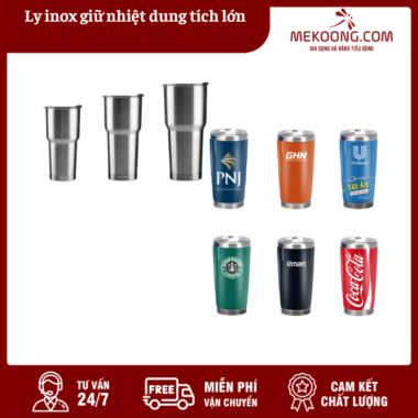 Ly inox giữ nhiệt dung tích lớn