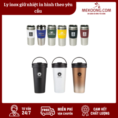 Ly inox giữ nhiệt in hình theo yêu cầu