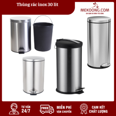 Thùng rác inox 30 lít