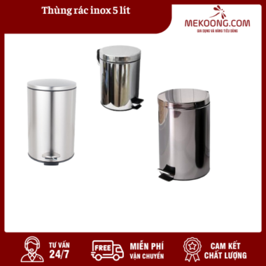 Thùng rác inox 5 lít