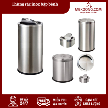 Thùng rác inox bập bênh