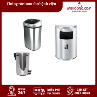 Thùng rác inox cho bệnh viện