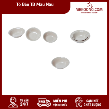 Tô Nhựa Bèo TB Màu Nâu Melamine Fataco