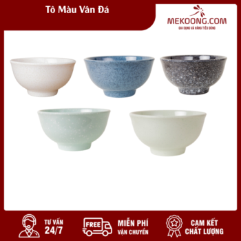 Tô Nhựa Màu Vân Đá Melamine Fataco