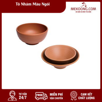 Tô Nhựa Nhám Màu Ngói Melamine Fataco