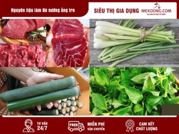 2. Nguyên liệu làm Bò nướng ống tre 