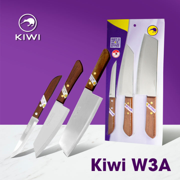 Bo 3 dao KIWI da nang can go W3A a1 mekoong Bộ 3 dao KIWI đa năng cán gỗ - W3A a1 mekoong