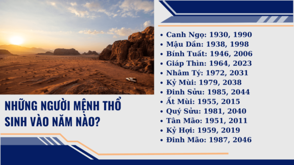 Những Người Mệnh Thổ Sinh năm Nào Mekoong (1)
