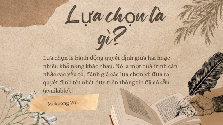 Lựa chọn là gì Lựa chọn có ý nghĩa gì trong Tiếng Việt Mekoong (1)