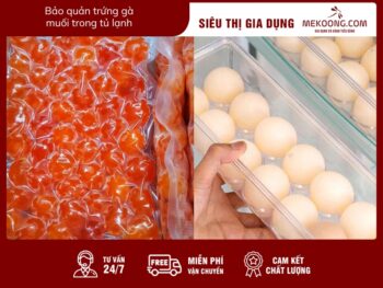 Bảo quản trứng gà muối trong tủ lạnh