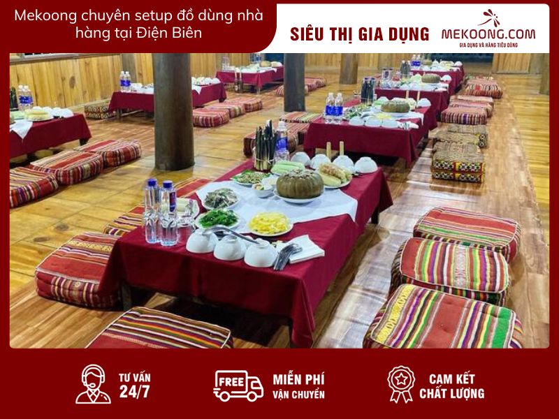 Mekoong chuyên setup đồ dùng nhà hàng tại Điện Biên