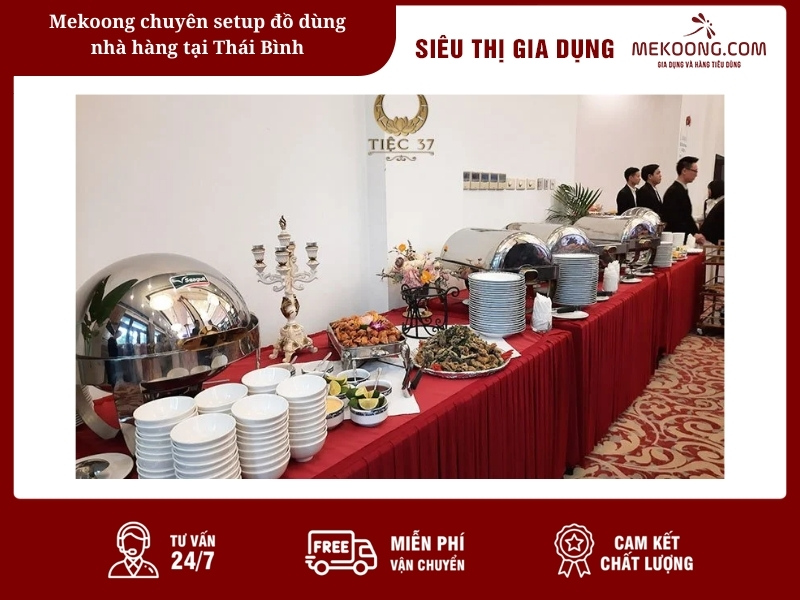 Mekoong chuyên setup đồ dùng nhà hàng tại Thái Bình