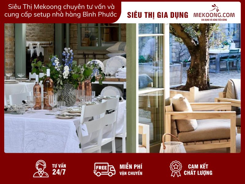 Siêu Thị Mekoong chuyên tư vấn và cung cấp setup nhà hàng Bình Phước