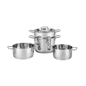 Bộ nồi inox 5 món Smartcook Mini SM 2303S size 16,18,20, xửng hấp 3 tầng size 16,18,20cm