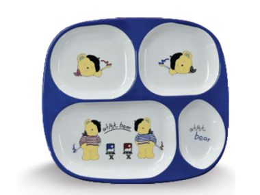 Dĩa Phần 4 ngăn 9.5" - Bear Superware Melamine