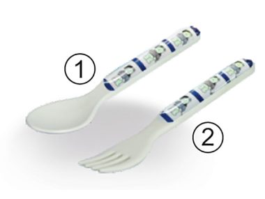 Muỗng Nhựa Melamine Nĩa Dài Nhỏ - Bear