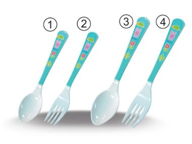 Bộ Muỗng Nhựa Melamine Nĩa Lớn Và Nhỏ - Rabbit