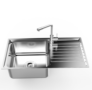 Bồn rửa dĩa  giá rẻ 304 Premium S78D2.3 (78x43cm-Inox bóng) CRCINMK48