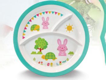 Dĩa 3 ngăn 10″- Rabbit Superware Melamine