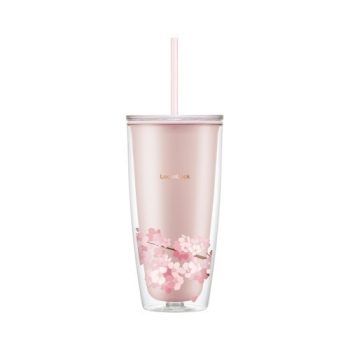 HAP509PIK – Ly Nhựa Hai Lớp LocknLock Double Wall Cold Cup Cherry Blossom 750ml – Màu Hồng