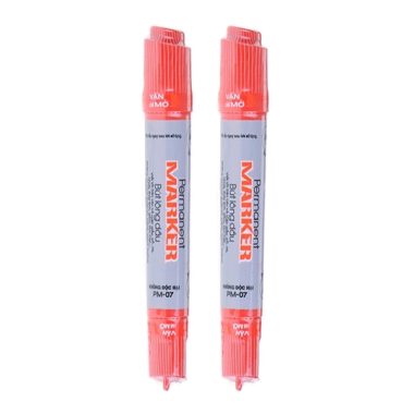 Vỉ 2 Bút Lông Dầu 2 Đầu - Thiên Long PM-07 (Màu Mực Giao Ngẫu Nhiên) cao cấp