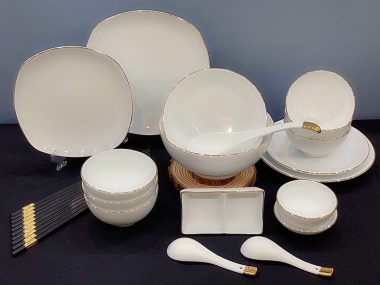 Bộ Bàn Ăn VCV Bát Tràng 14 Sản Phẩm phong cách